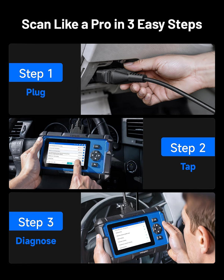 TOPDON AD600S OBD2 Diagnosegerät,8 Reset-Services für Öl,BMS,ABS,SAS,elektrische Parkbremse,Russpart