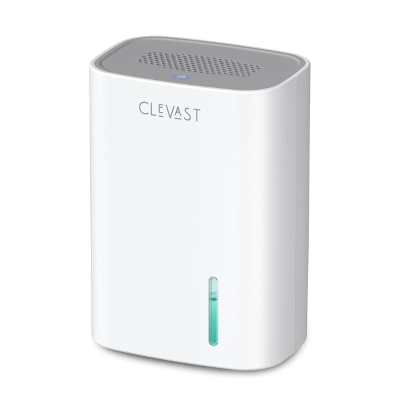 CLEVAST Elektrischer Luftentfeuchter, 850 ml Luftentfeuchter für Zuhause mit Ultra-Leise & Automatis
