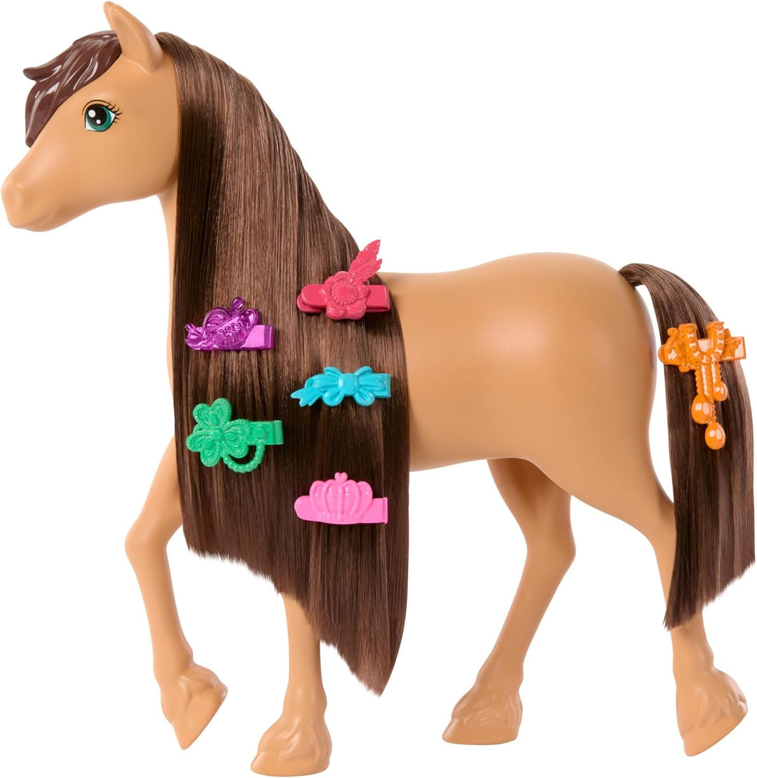 Barbie Pferd - Pony Pepper und Zubehör, inspiriert von Barbie Mysteries: Das geheimnisvolle Pferdeab