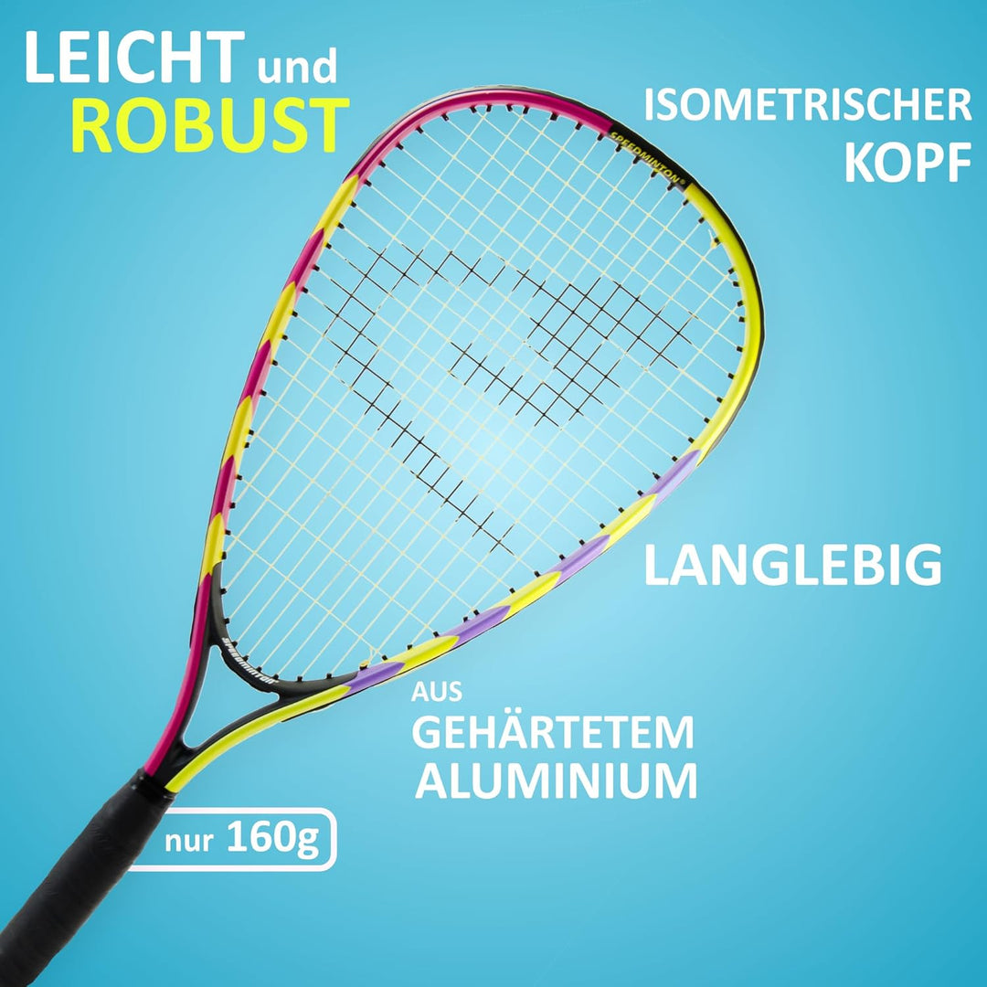 Speedminton® Junior Set – Original Speed Badminton/Crossminton Kinder Set inkl. 2 FUN Speeder®, Tasc