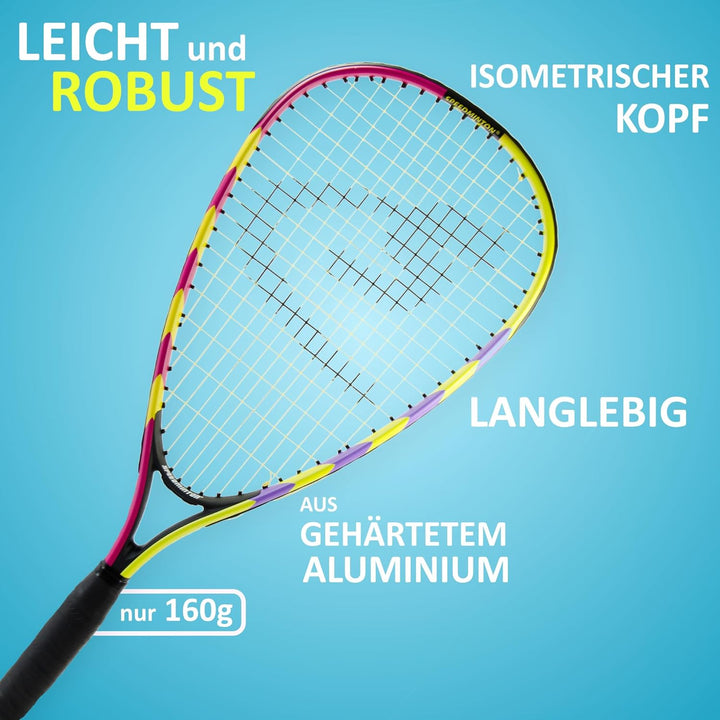 Speedminton® Junior Set – Original Speed Badminton/Crossminton Kinder Set inkl. 2 FUN Speeder®, Tasc