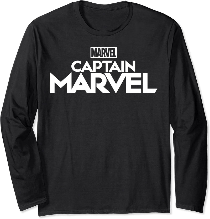 Captain Marvel Simple Logo Langarmshirt
