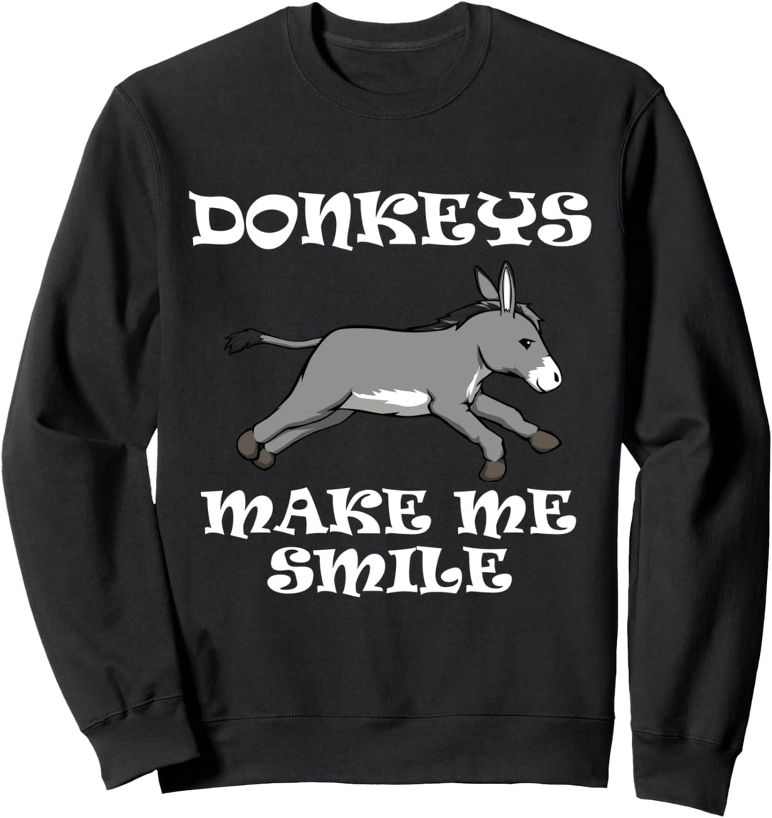 Bauernhof Tier Baby Esel machen mich lächeln Sweatshirt