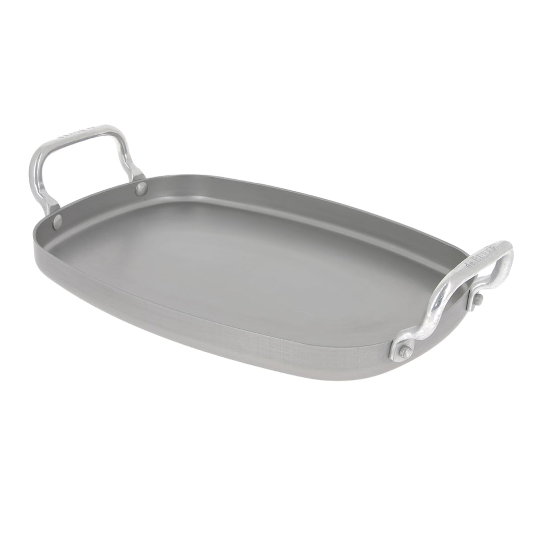 De Buyer 5640.02 Plancha Mineral B Element für zum Backen 38 x 26 cm, Silber, Silberfarben