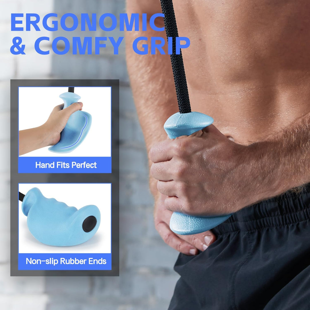HXD-ERGO Trizeps Bizeps Seil Ergonomisches Griffe, Trizepsseil Gedrehtes Seil Bizeps Trizepstau zum