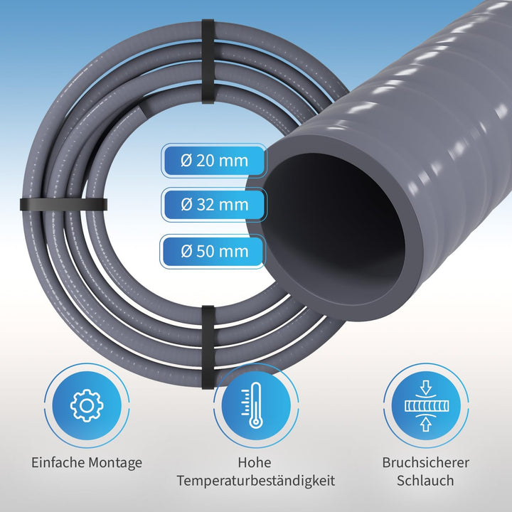 AQUADE Bausatz mit Whirlpool Düsen Set 8X , Whirlpool Pumpe , Schlauch Adapter Set , Pneumatikschlau