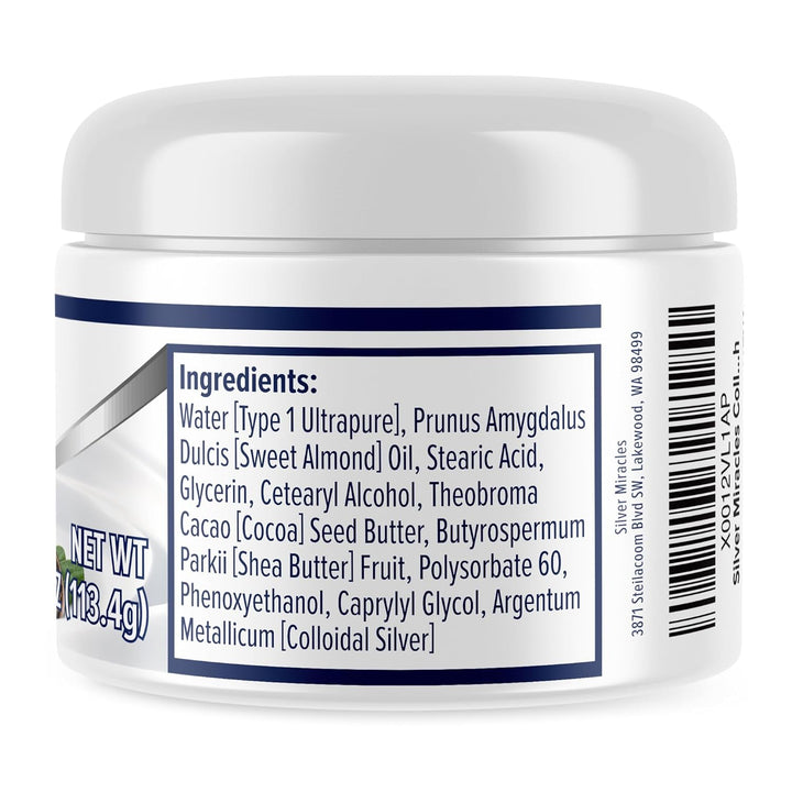 Silver Miracles Colloidal Silver Cream - 4oz
