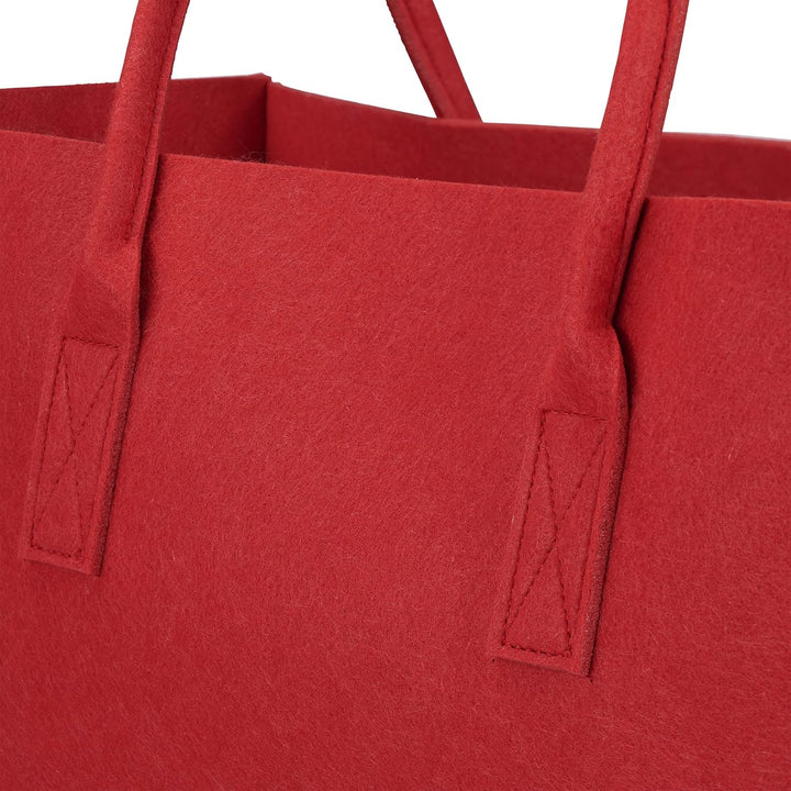 8 x Kaminholztasche aus Filz, tragbarer Feuerholzkorb, faltbarer Zeitungshalter HxBxT: 25 x 25 x 50
