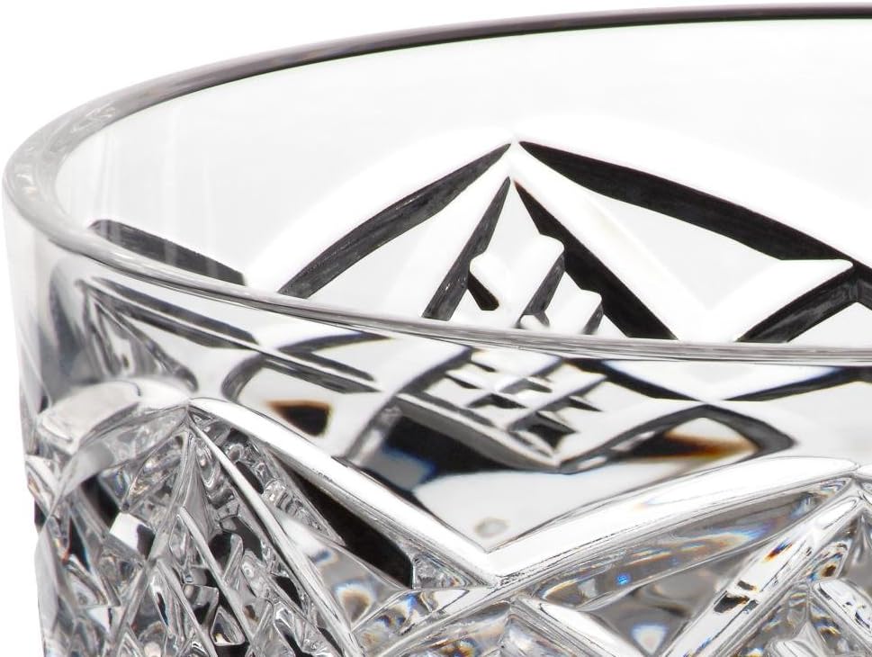 Schale Konfektschale Obstschale Bow Transparent Handgeschliffen D 20 cm