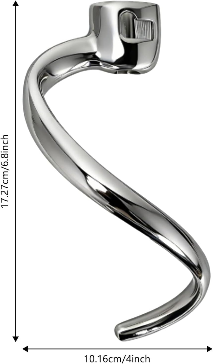 Edelstahl Spiral Knethaken Ersatz K45SS KSM150 17cm