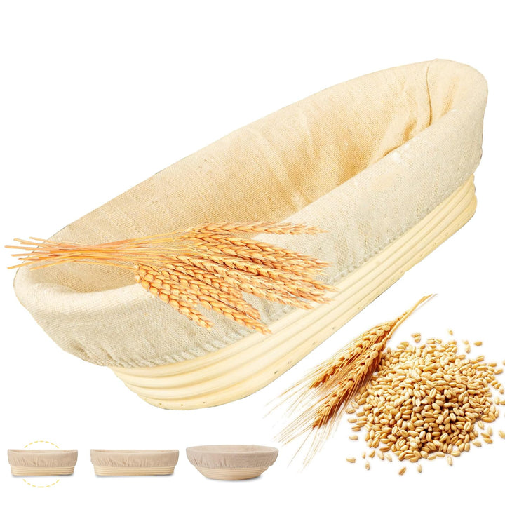 Gärkorb Oval 25cm, Gärkörbchen Oval 25cm, Banneton Brotgärkörbe, Gärkörbchen für Professionelle und