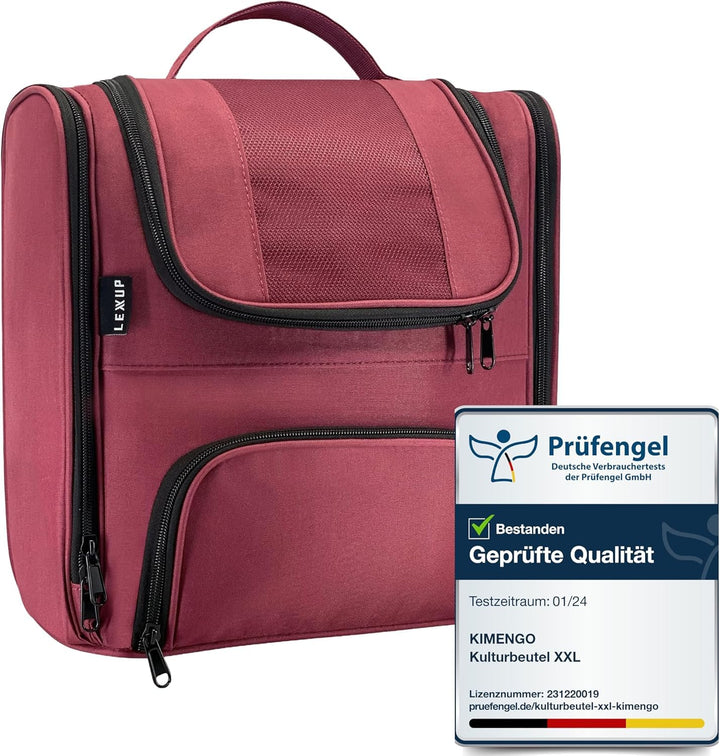 LEXXUP Kulturbeutel - Grosse Reisetasche für Damen und Herren, Wasserabweisende Toilettentasche, für