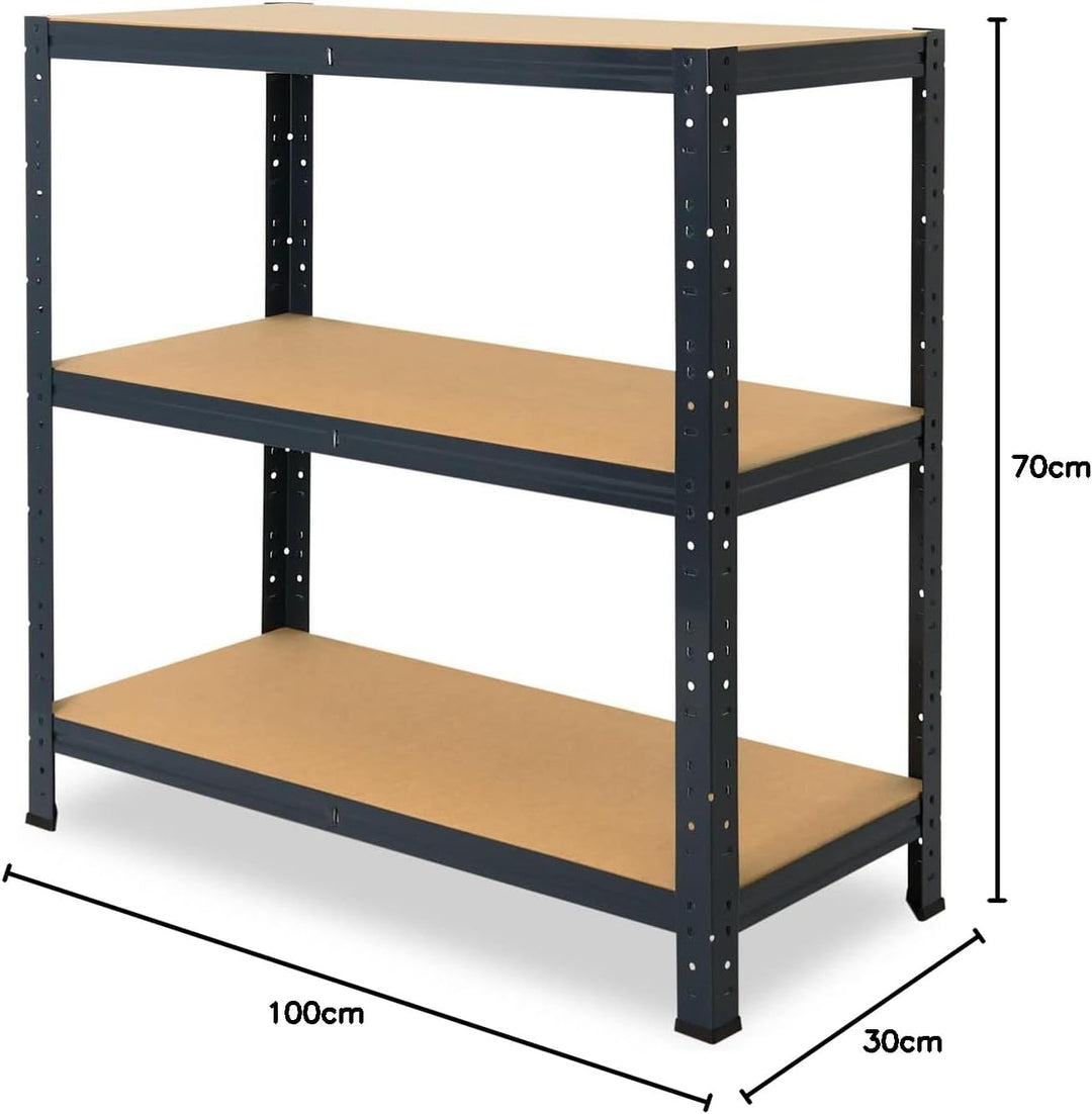 shelfplaza® 100x70x30cm Home Schwerlastregal anthrazit/Metallregal mit 3 Böden/Kellerregal Metall, G