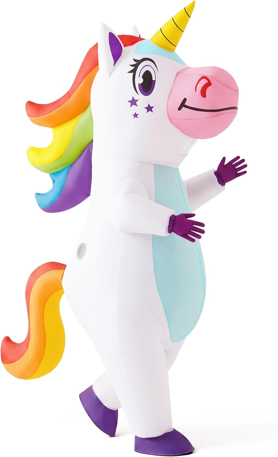 Spooktacular Creations Aufblasbares Einhorn Kostüm Ganzkörper, Einhorn Air Blow-up Kostüm für Hallow