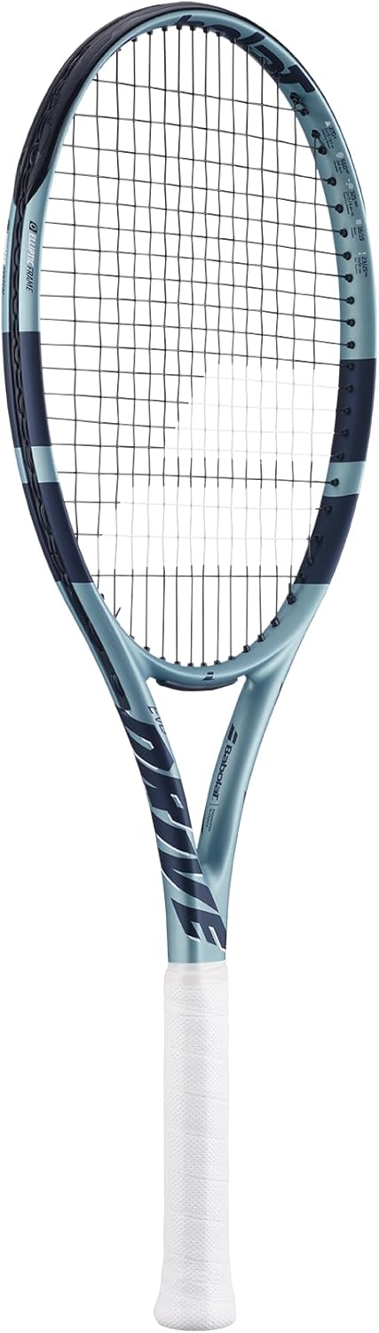 Babolat, Tennisschläger Modell Evo Drive, Griffgrösse 1, Farbe Blau, Rahmen aus Graphit, Besaitungsp