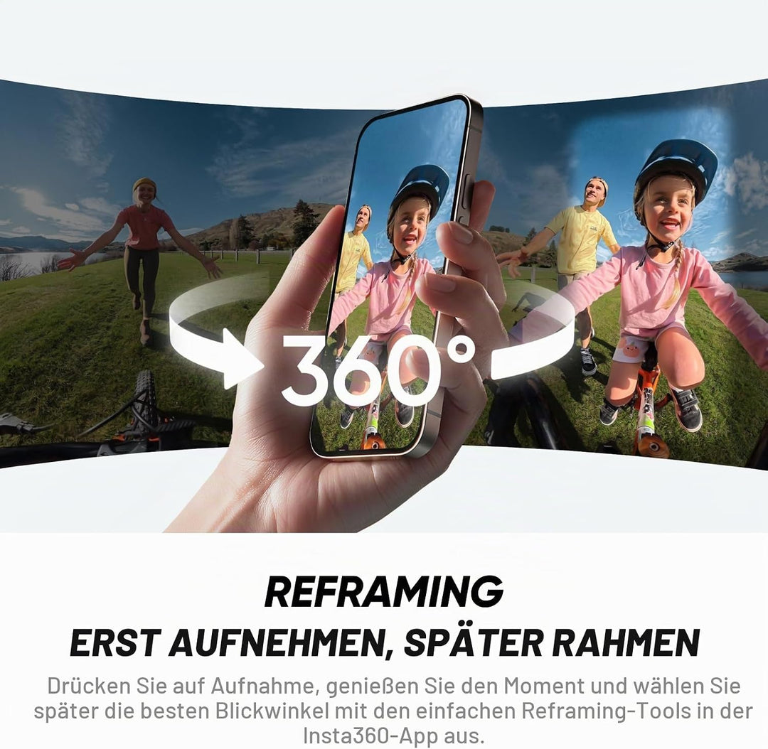 Insta360 X4 Air Snowboard-Bundle – 165 g leichte, wasserdichte 8K 360°-Kamera, Unsichtbarer Selfie-S