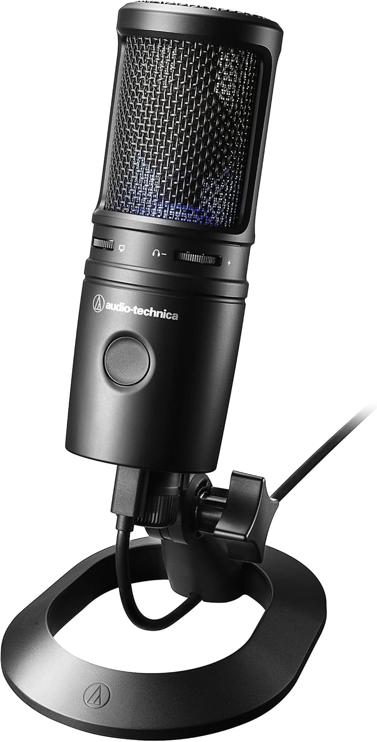 Audio-Technica AT2020USB-X USB-Kondensatormikrofon mit Nierencharakteristik Schwarz USB-Mikrofon, US
