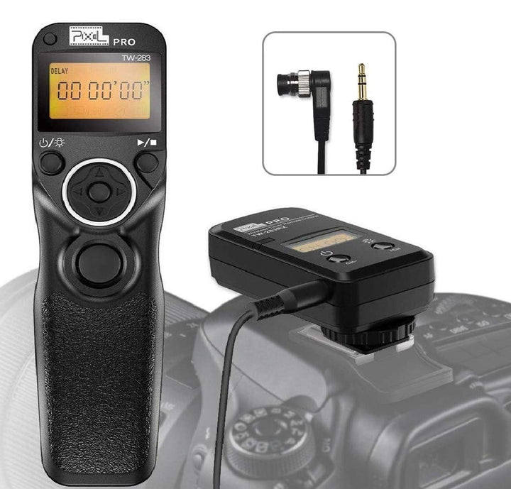 Pixel Kabellose Kamera Fernauslöser Timer TW-283 DC0 Auslöser Fernbedienung Intervalometer für Nikon