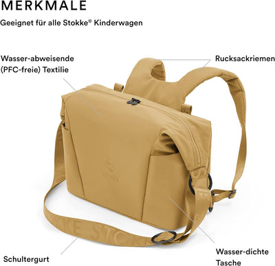 Stokke Xplory X Wickeltasche – Trageoption als Schultertasche oder Rucksack – Inklusive faltbarer Wi