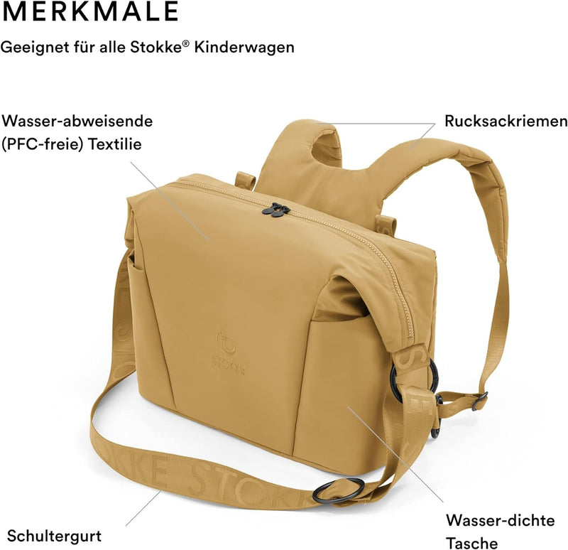 Stokke Xplory X Wickeltasche – Trageoption als Schultertasche oder Rucksack – Inklusive faltbarer Wi