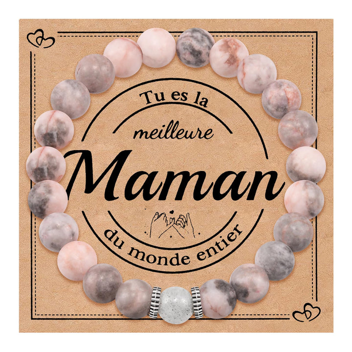 CheersLife Geschenke für Mama, Perlen Stein Armband, Mama Geschenk von Tochter Sohn, Geburtstagsgesc