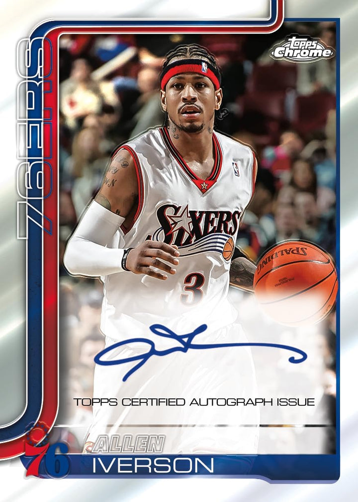 2025-26 Topps Chrome Basketball – Vorteilsbox (4 Karten pro Packung, 7 Packungen pro Box)