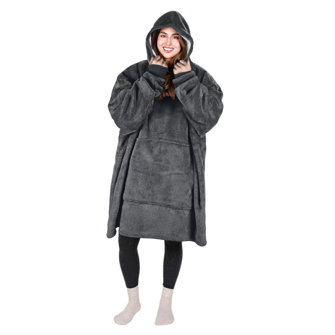Catalonia Classy Oversized Sherpa Hoodie Decke, grosses Kapuzen-Sweatshirt für Frauen, weiche gemütl