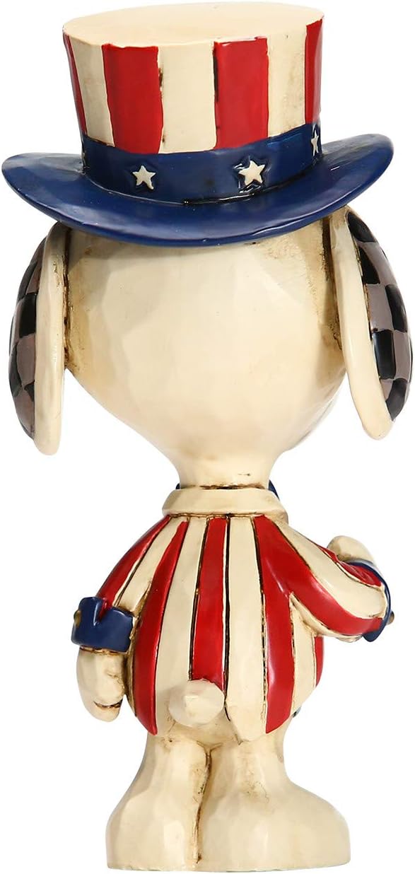 Enesco Peanuts by Jim Shore Snoopy Patriotische Miniaturfigur, 9,5 cm, Mehrfarbig