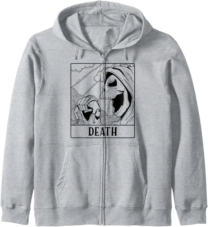 Grim Reaper Skeleton Tarot Card Blackcraft Men Women Kapuzenjacke
