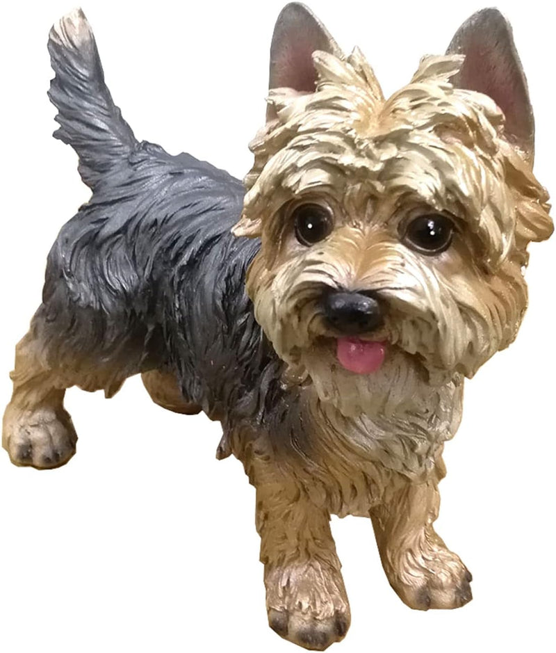 WANLIAN Yorkshire Terrier Statue,handbemalte Figur geeignet für den Innen,und Aussenbereich,frostbes