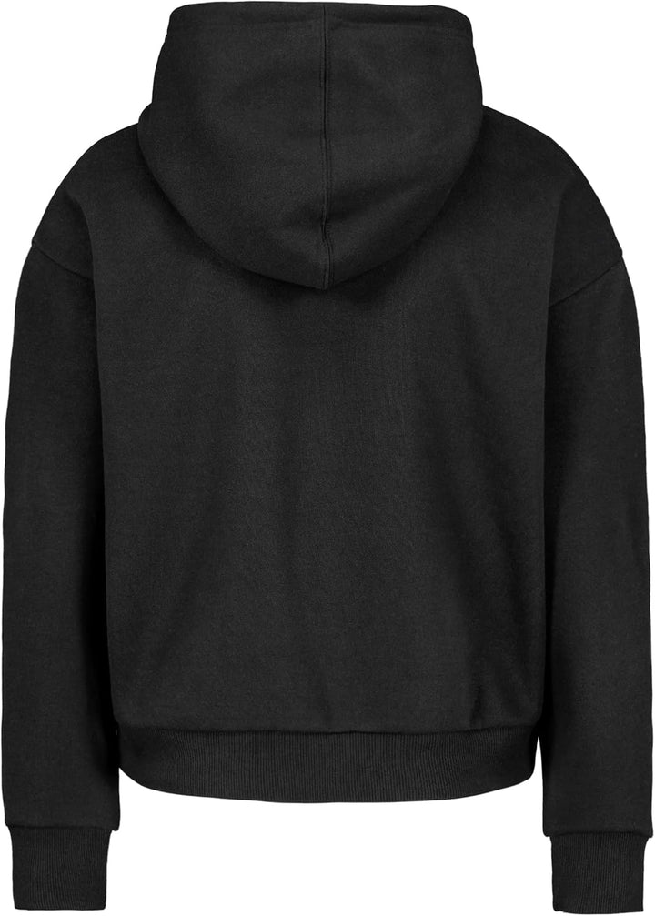Sublevel Damen Basic Pullover Hoodie mit Mini-Print XS Schwarz, XS Schwarz