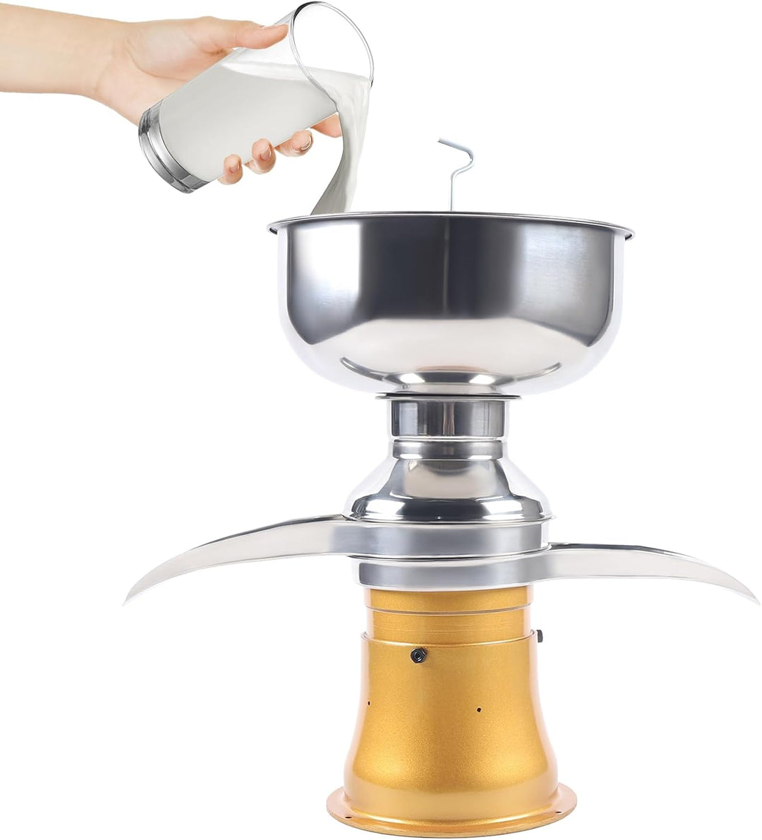 Elektrische Milchzentrifuge, Gelb, 220V/50Hz, 30W, Max. Milchleistung 50L/h - Milchseparator Maschin