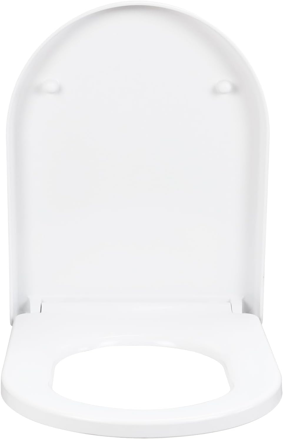 WC Sitz D Form mit Absenkautomatik, Toilettendeckel aus Duroplast, Toilettensitz mit Schnellverschlu