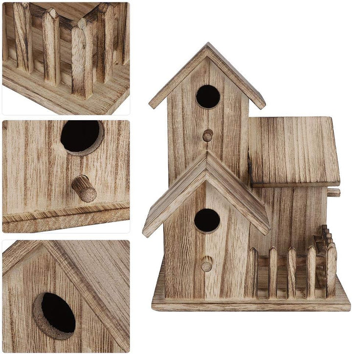 Vogelhaus aus Holz, Kleiner Hängender Vogel-Nistkasten, Outdoor-Garten-Vogelhaus-Haustierbedarf Deko