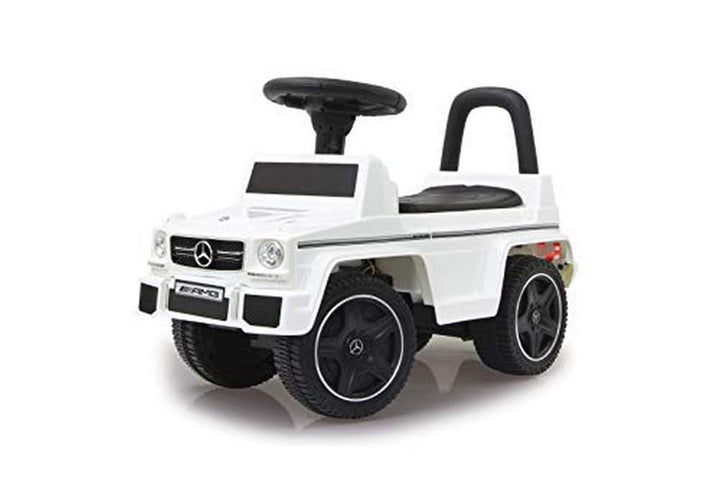 JAMARA 460403 Rutscher Mercedes-Benz AMG G63 Kippschutz, Kofferraum unter Sitzfläche, Schub-und Halt
