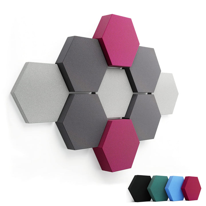 FENNEXT ® Velvet Schallabsorber Wand - Dekorative Hexagon Akustikpaneele für Gaming, YouTube Studio,