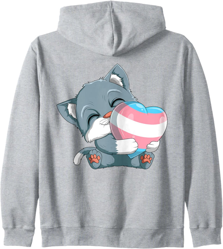 Transgender Pride Katze LGBT Trans Flagge Katzen Kapuzenjacke