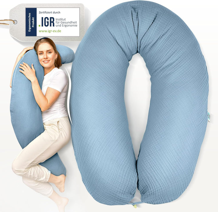 sei Design Stillkissen Mikroperlen XXL Lagerungskissen Schwangerschaftskissen Seitenschläferkissen 1