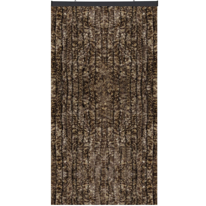 Arsvita Flauschvorhang 80x185 cm in Meliert Beige - Braun, Perfekter Insekten- und Sichtschutz für I