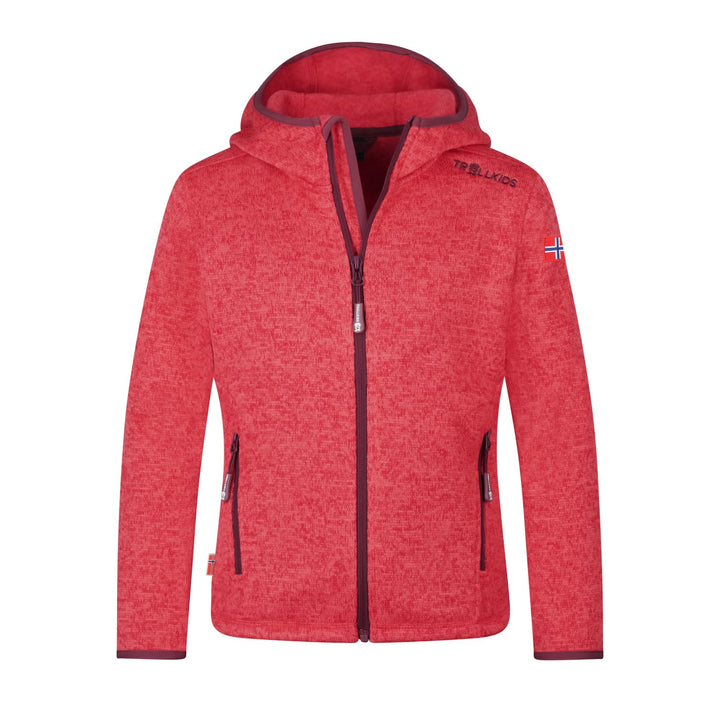 Trollkids Jondalen XT Mädchen Kapuzen Fleecejacke 92 Kirschrot/Burgunderrot, 92 Kirschrot/Burgunderr