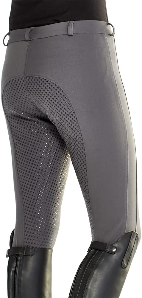 Pfiff 102235 Reithose Yasmin, Silikongrip Vollbesatz, Damenreithose, Damen 36–48 42 Grau, 42 Grau