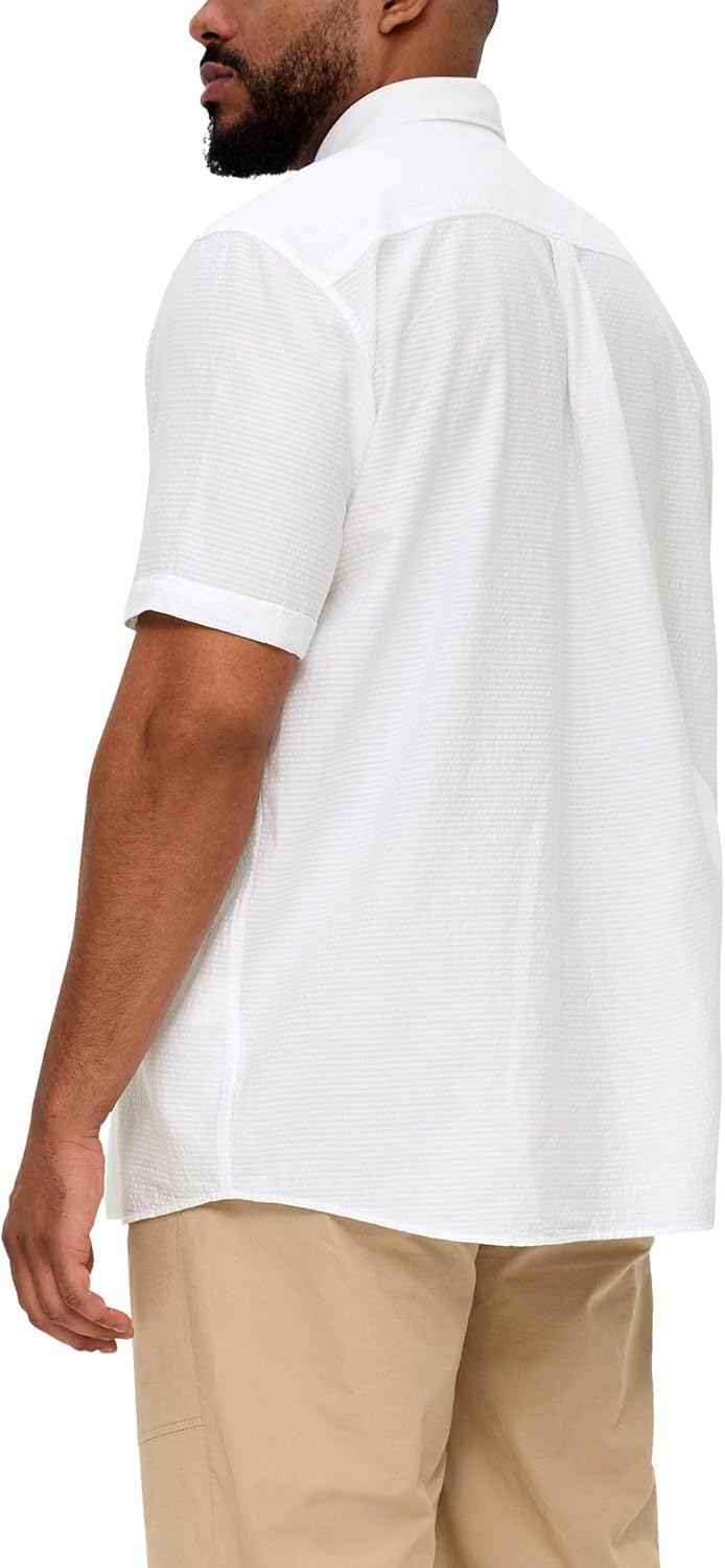 s.Oliver Herren Hemd Kurzarm 3XL Weiss, 3XL Weiss