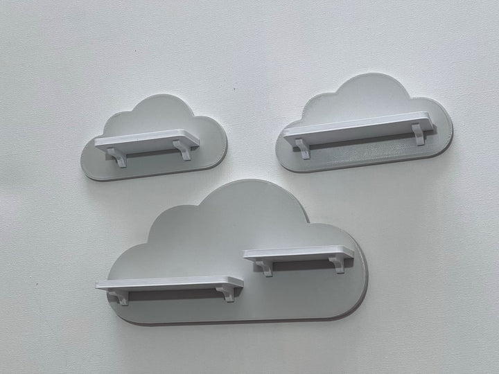 3er Wolken-Set Hellgrau passend/Kompatibel für die Toniebox Toniefiguren