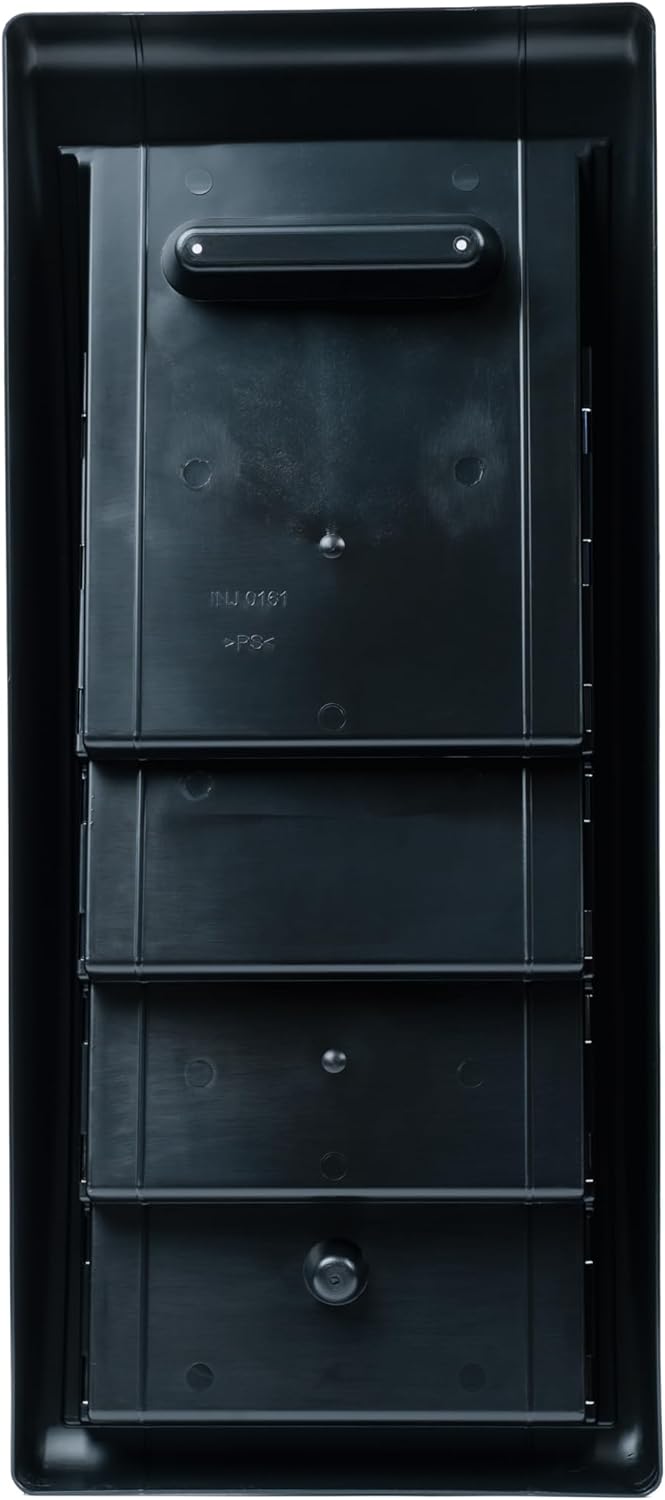 Fast Paper Quick Fit Prospekt-Wandhalter (5 x 1/3 A4 Fächer, B 18 x T 9,5 x 65 cm), schwarz