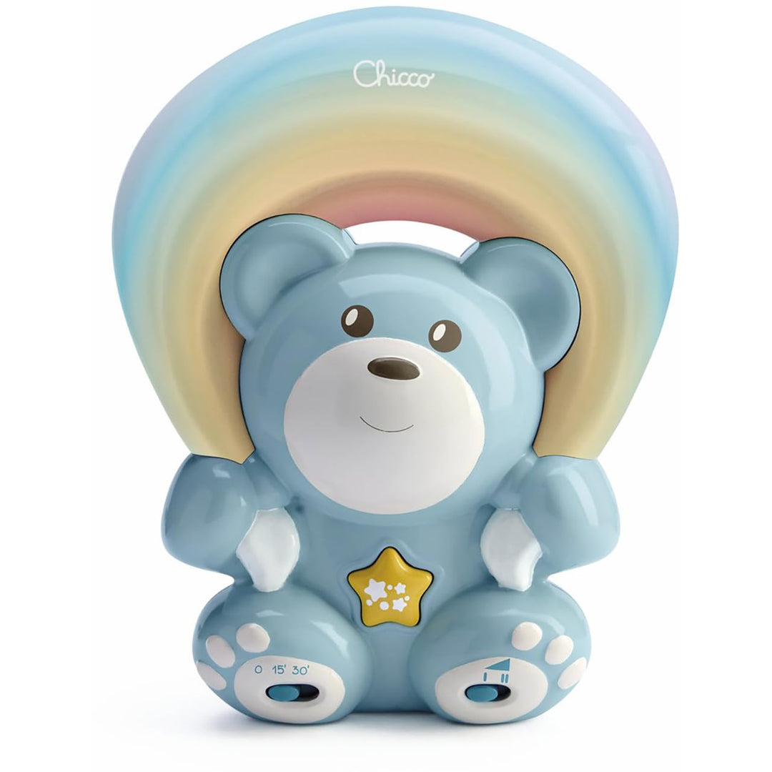 Chicco Regenbogenbär Musikprojektor, Baby&Kleinkind Nachtlicht, Teddybär mit entspannender Musik und