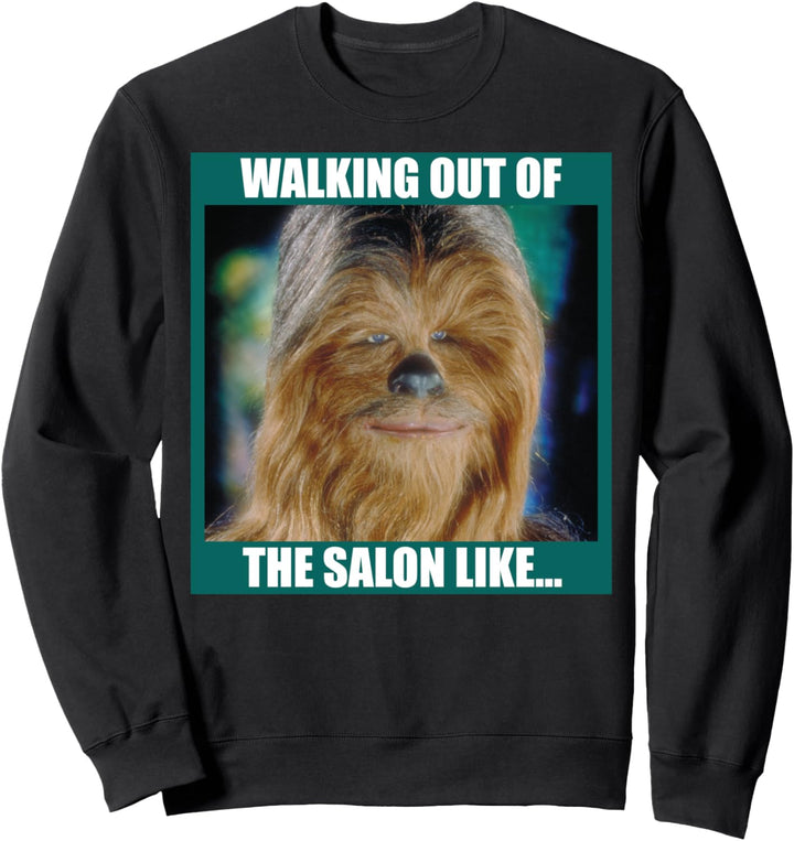 Star Wars Chewbacca Walking Out Of The Salon Like Sweatshirt