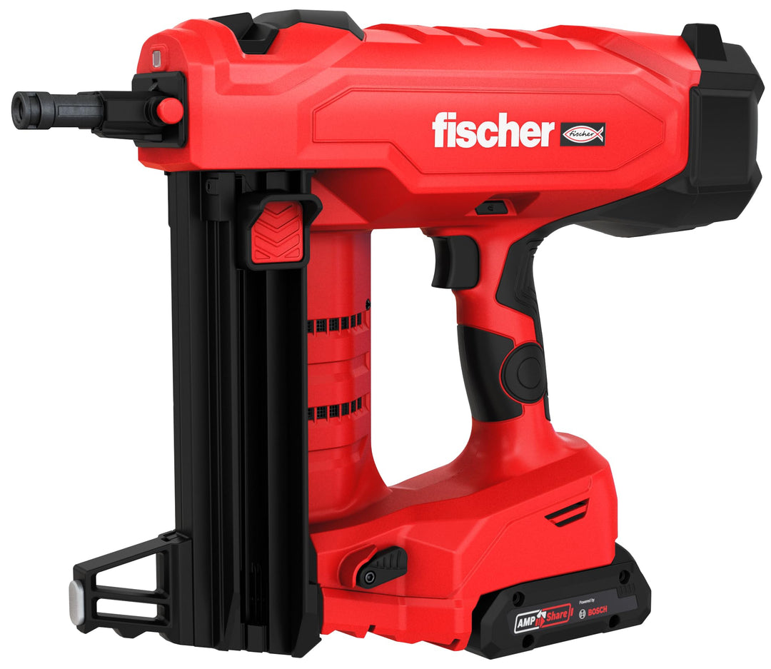 fischer Akku-Beton-Nagler FXC 85 Set, gasfreies Setzgerät, AMPShare Alliance, mit Tiefeneinstellung,
