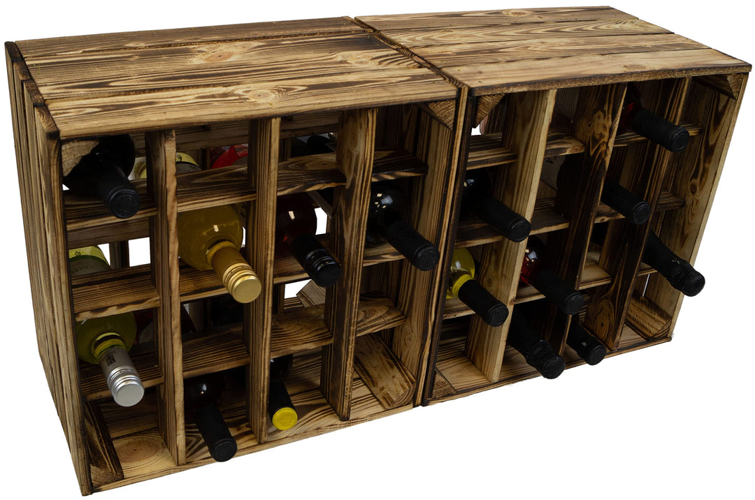 Kistenkolli Altes Land Weinregal Mix Regalkiste Flaschenablage Weinregal Apfelkiste/Weinkiste Weinsc