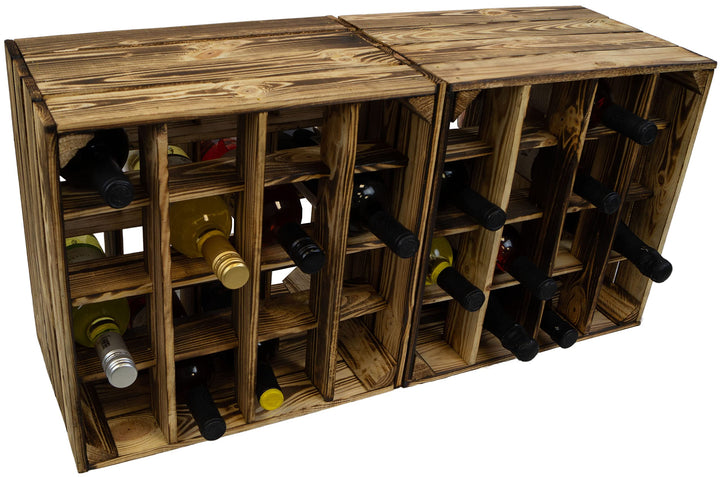 Kistenkolli Altes Land Weinregal Mix Regalkiste Flaschenablage Weinregal Apfelkiste/Weinkiste Weinsc