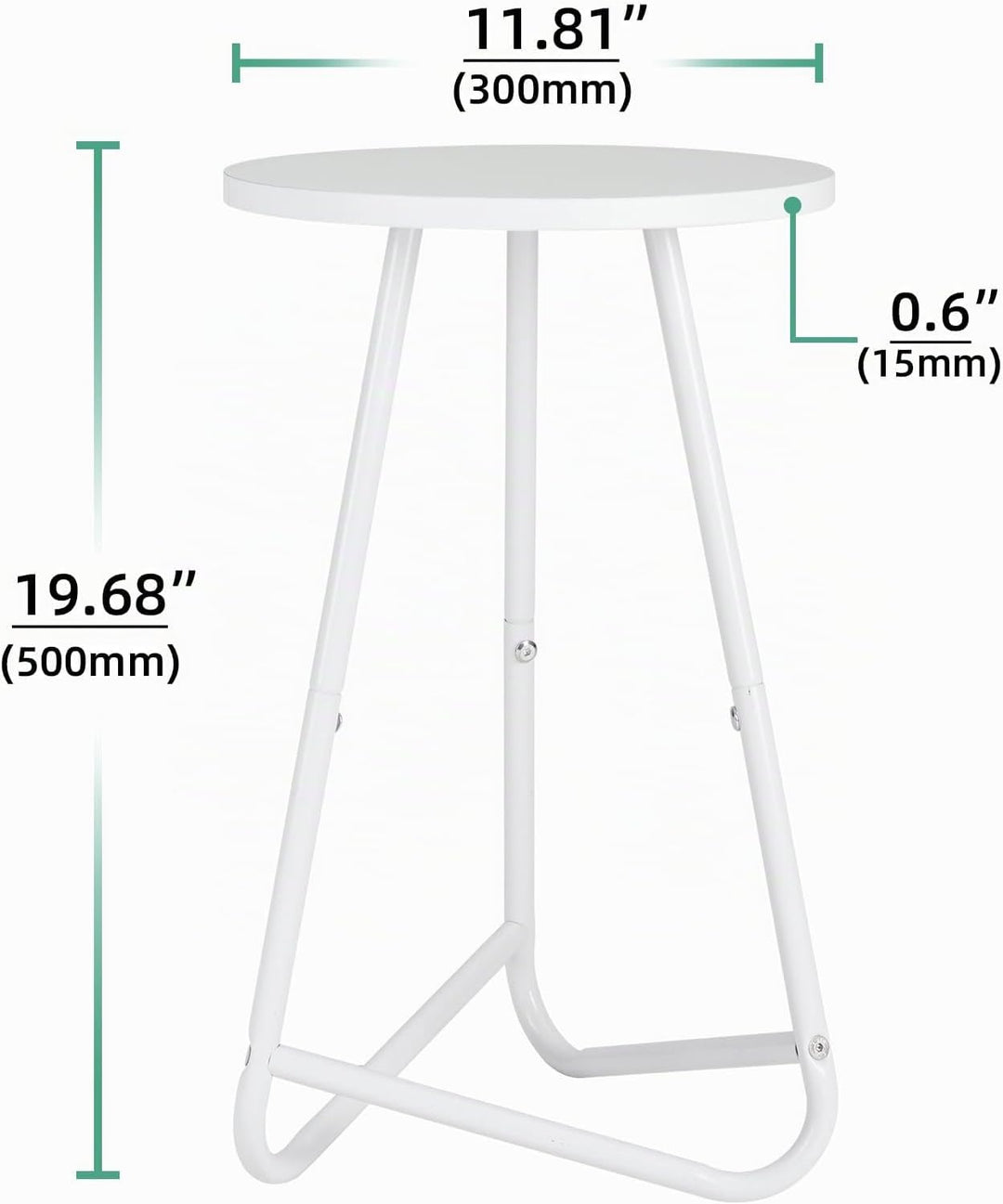 HDANI 50cm Rund Pflanzenständer,Blumenständer,Pflanzenregal aus Holz und Metall,Modernes Regal für Z